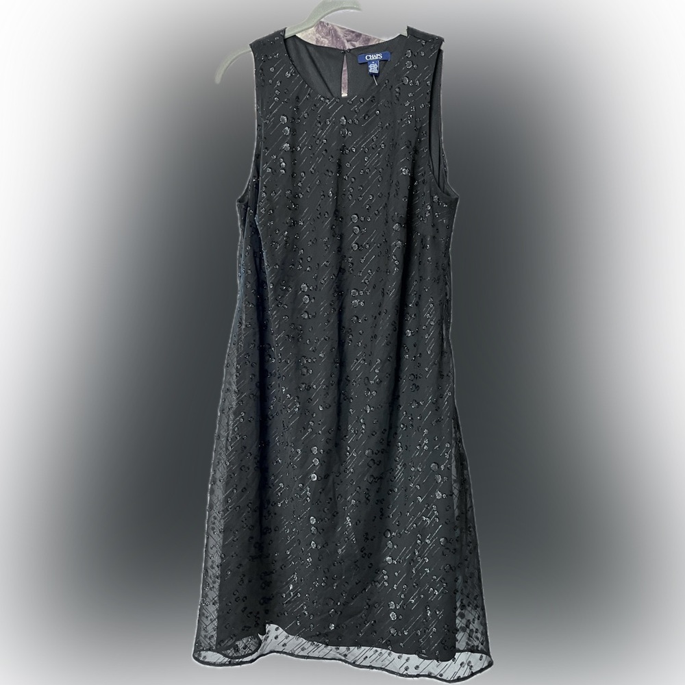 Chaps Elegant Black Sleeveless Dress